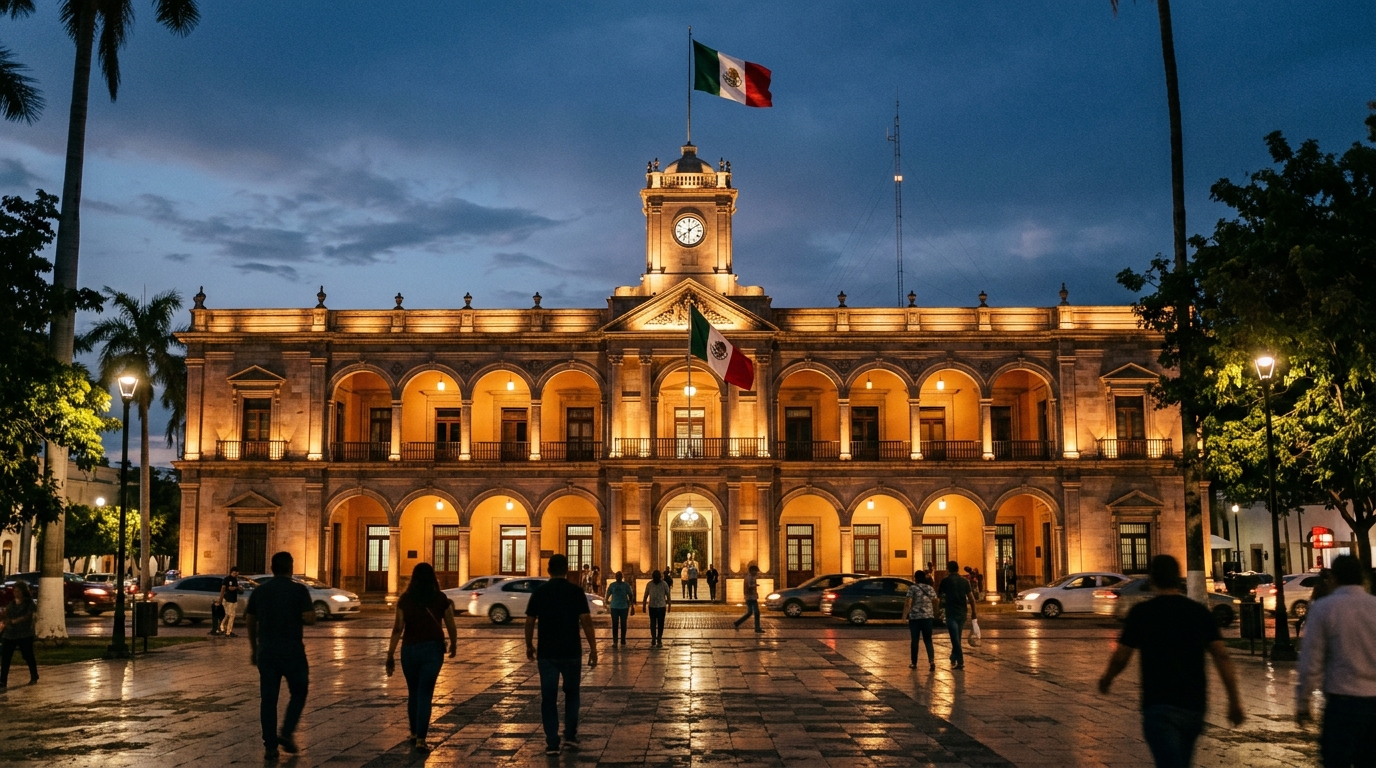 Fachada del Palacio de Gobierno de Culiacán bajo plan de seguridad Sinaloa